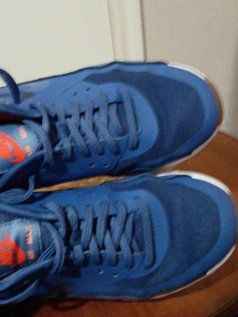 Nike Air Max 90 Ultra Essential Shoes Women Size 6 724981-400 Blue Orange - Picture 13 of 13